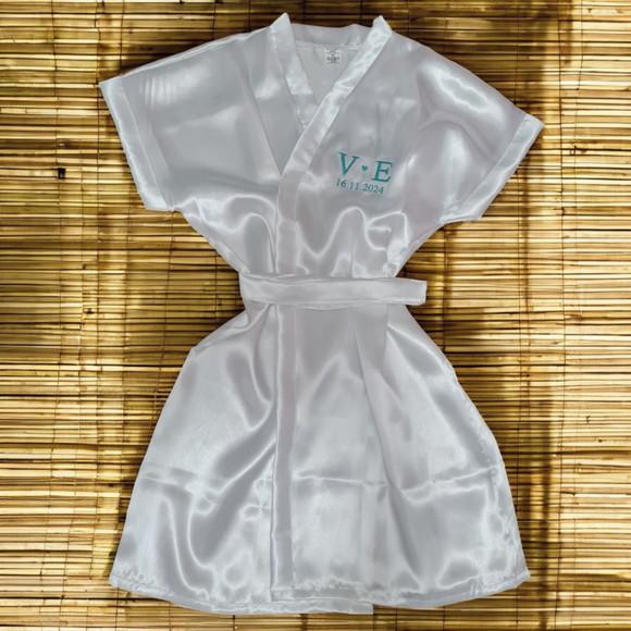 1 Robe Noiva Roupão Casamento Madrinha Bordado Personalizado