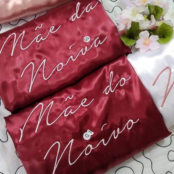 1 robe noiva roupão casamento madrinha mães marsala