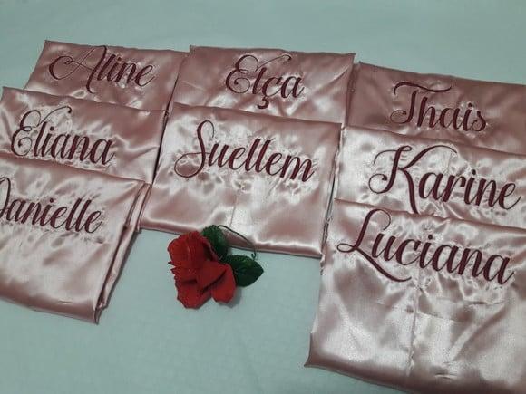 15 Robe Hobbe Cetim Bordado Madrinha Rose Marsala Casamento