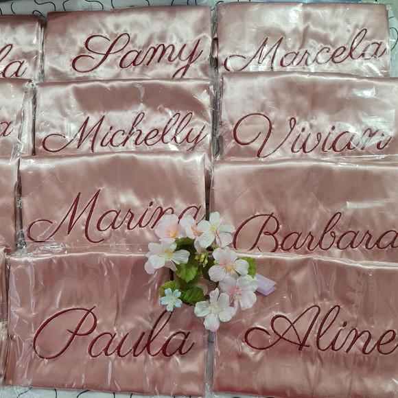18 un Robes Cetim Bordado Personalizado Debutante Noiva