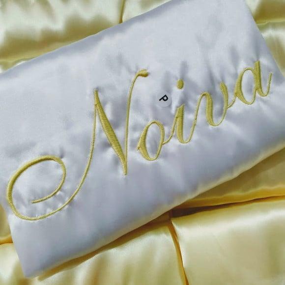 7 Robes Cetim Bordado Noiva Madrinha Hobby Roupão Amarelo