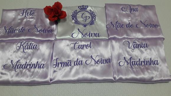 5 Robes Noiva Madrinha Lilas Roupão Brasão