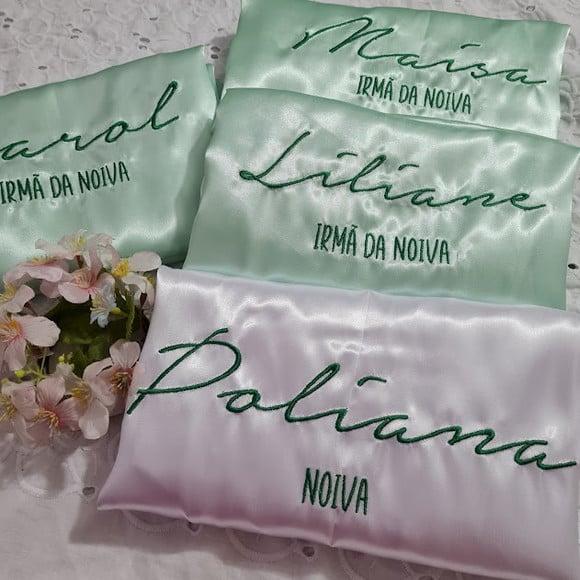 Kit 14 Robe Cetim Bordado Nude Rosê Gold Verde Menta