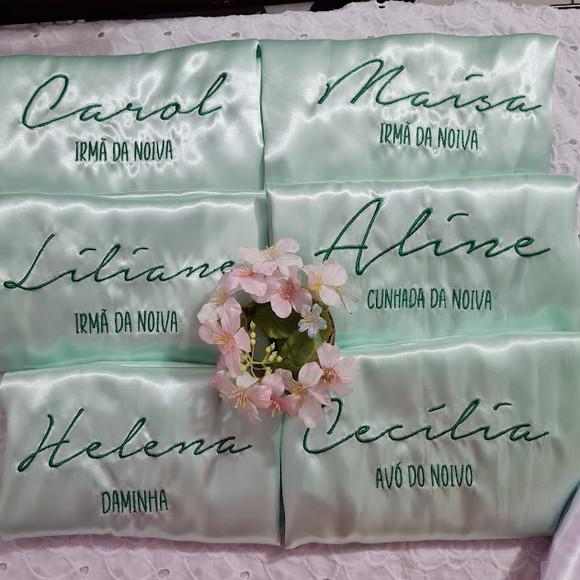 Kit 14 Robe Cetim Bordado Nude Rosê Gold Verde Menta