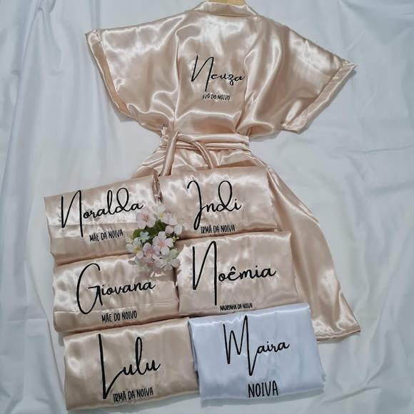 Kit 15 Robes Hobby Roupão Noiva Convite Casamento Madrinha