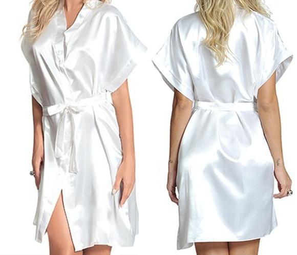 Kit 2 Robe Roupão Hobbe Cetim sem Bordado