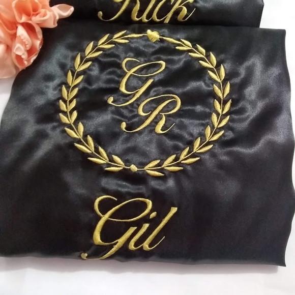 kit 2 Robes cetim masculinos noivos casamento
