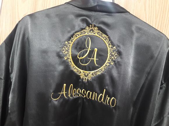 kit 2 roupão robe noiva noivo masculino casamento