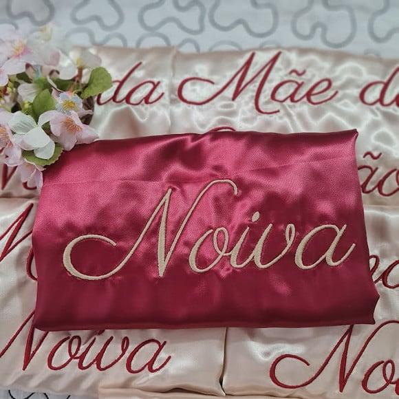 Kit 21 Robe Noiva Roupão Casamento Madrinha Cetim Bordado