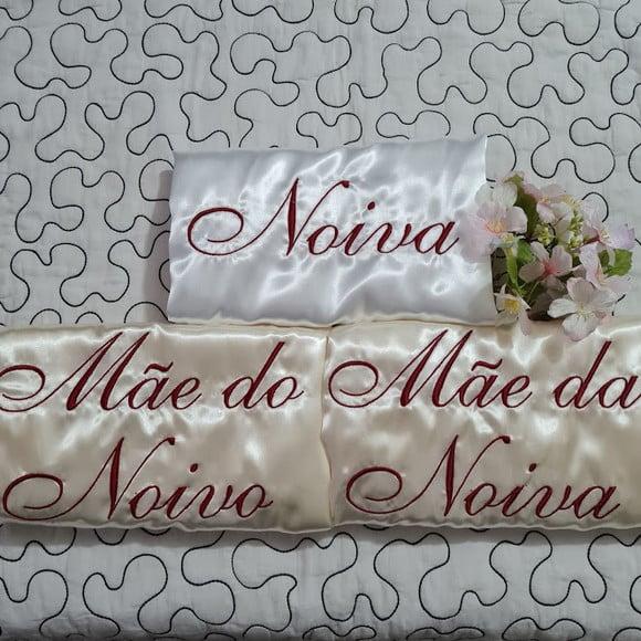 Kit 3 Robe Casamento Bordado Noiva Madrinha Mãe Convite