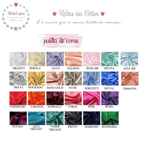 Kit 6 Robe Bordado Noiva Madrinha Casamento