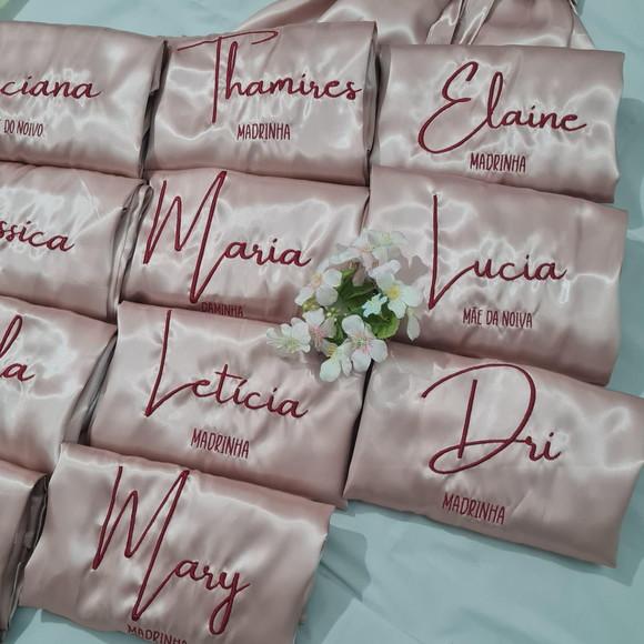 Kit 5 Robes Hobby Roupão Noiva Convite Casamento Madrinha