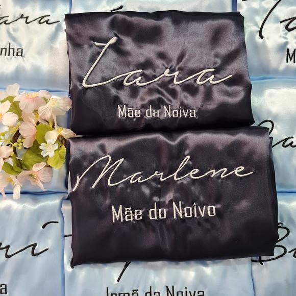 Kit 6 Robe Bordado Noiva Madrinha Casamento