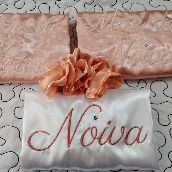 Kit 6 Robe Roupão Noiva Casamento Rose Nude Mãe Madrinha