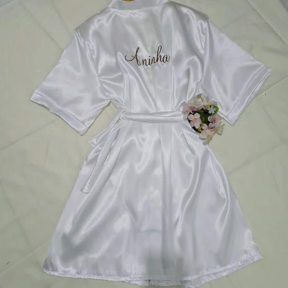 Kit 6 Robes Manga 3/4 Madrinha Convite Bordado