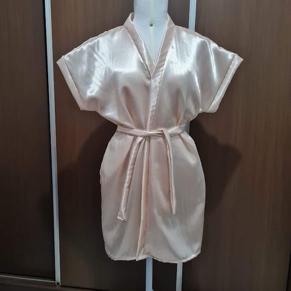 Kit 9 Robe Roupão Hobbe Cetim Liso sem Bordado