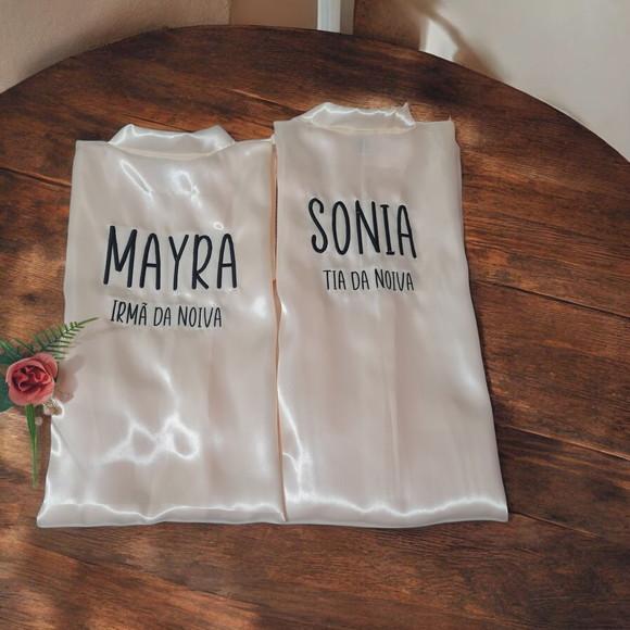 Robe Bordado Noiva Madrinha Casamento