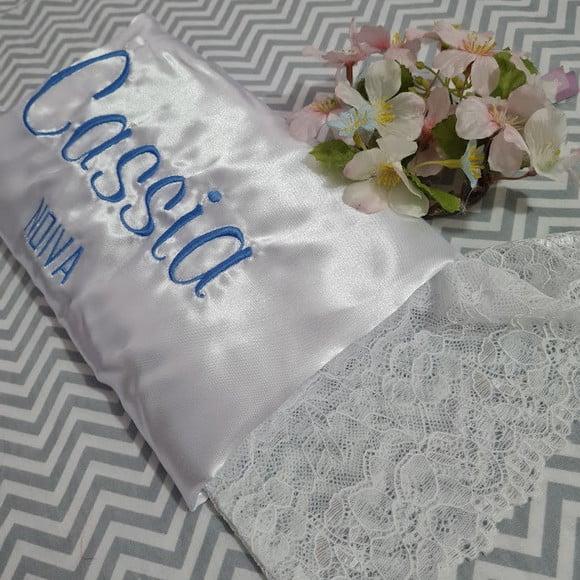 Robe bordado noiva madrinha hobby roupão serenity branco