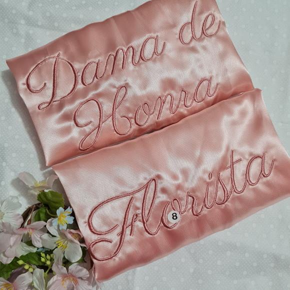 Robe Bordado Noiva Madrinha Hobby Roupão Nude Rosé Gold