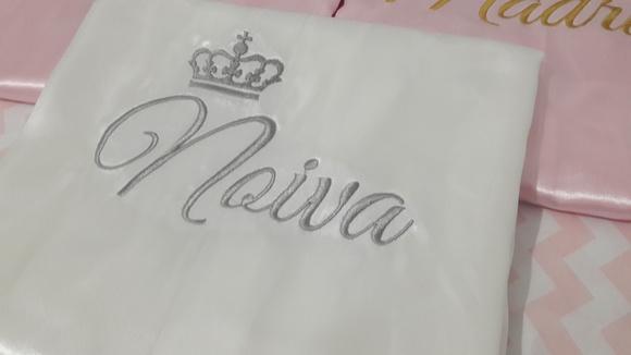 Robe Bordado Noiva Madrinha Mãe Convite Casamento