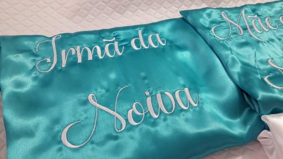 Robe Cetim Bordado Mãe Madrinha Noiva Debutante Tiffany