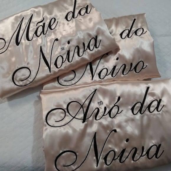Robe Cetim Bordado Noiva Coroa Madrinha Rosê Gold Nude