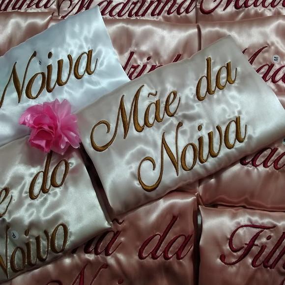 Robe Cetim Bordado Noiva Coroa Madrinha Rosê Gold Nude