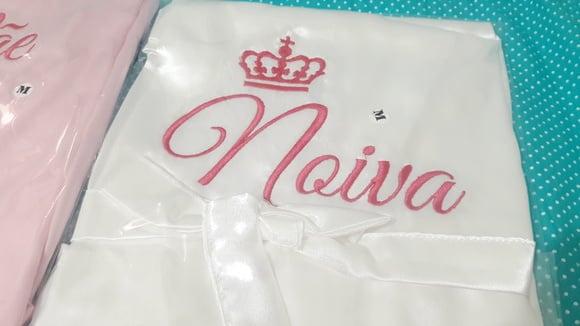 Robe cetim bordado noiva mãe debutante