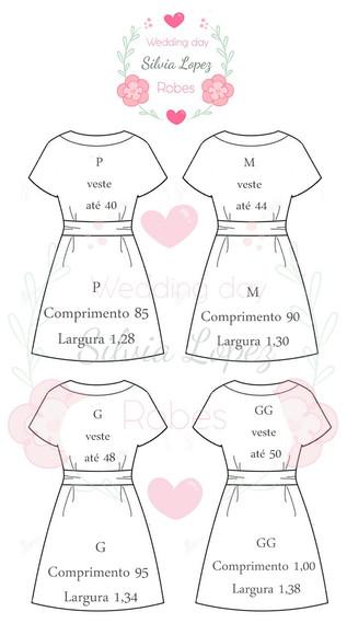 Robe cetim bordado noiva nome personalizado