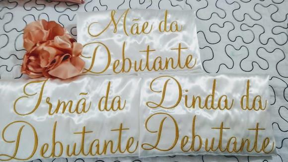 Robe hobbe roby 15 anos rose gold debutante branco