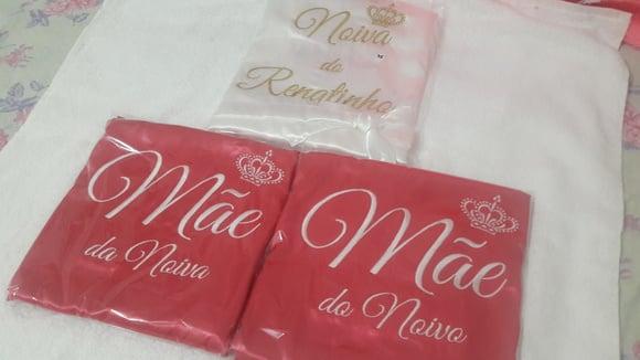 Robe hobby cetim bordado noiva mãe madrinha