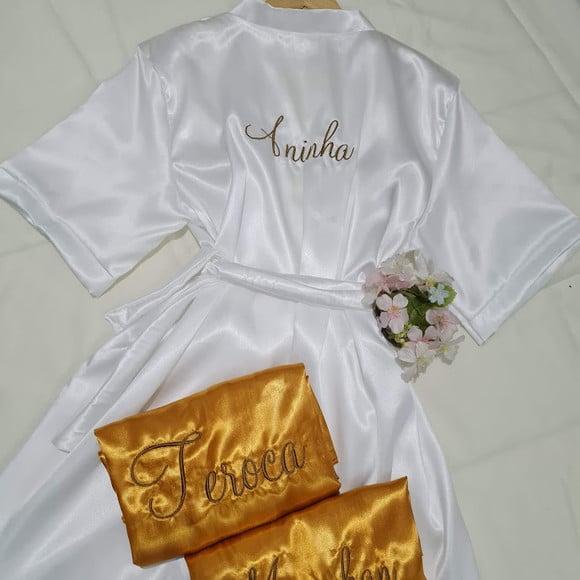 Robe Manga 3/4 Noiva Madrinha Convite