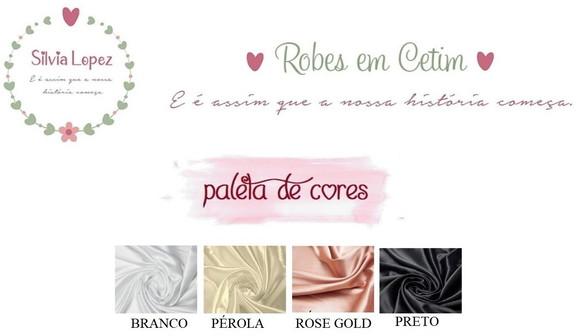 Robe Manga Renda 3/4 Cetim Bordado Noiva Madrinha Mãe