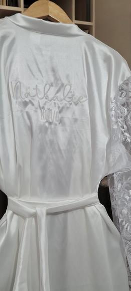 Robe Noiva Longo Manga Longa Renda Bordada Modelo Mara