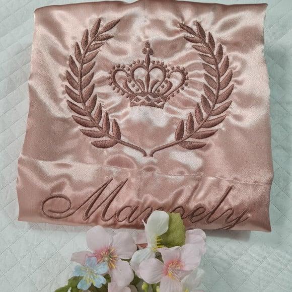Robe Personalizado Brasão Debutante Coroa Rosé Cores Nome