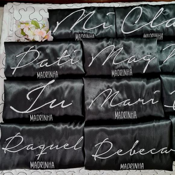 Robe roupão cetim noiva madrinha personalizado