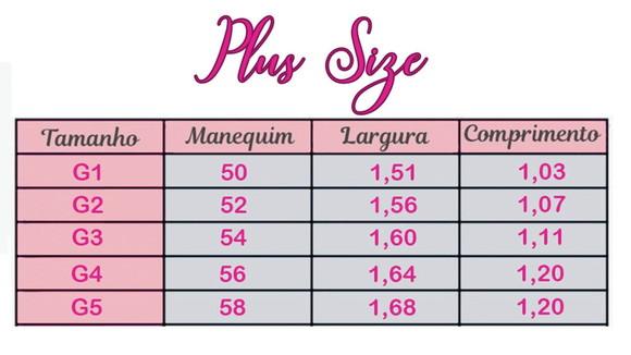Robe roupão hobbe cetim sem bordado plus size