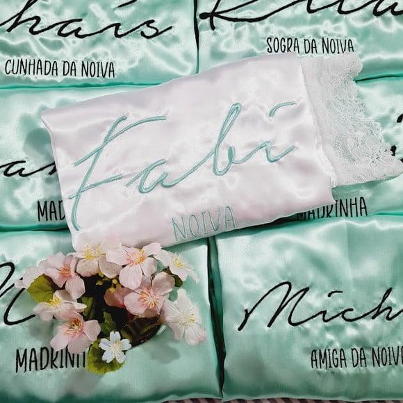Robes Hobby Roupão Noiva Convite Casamento Madrinha Menta