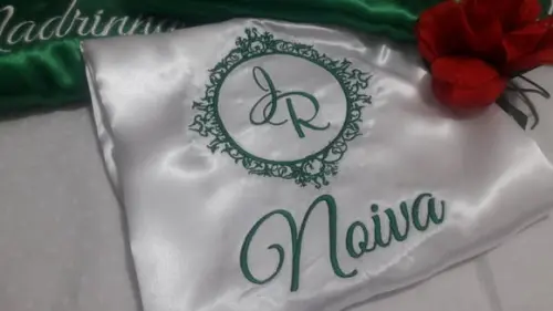 01 un Robe roupão hobbe cetim verde noiva brasão madrinha