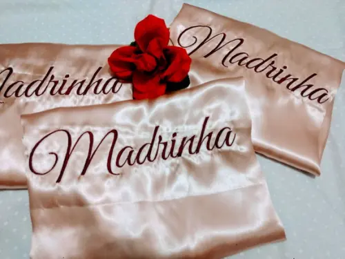 04 Robe Roupão Hobbe Hobby Cetim Noiva Madrinha Rosê Marsala