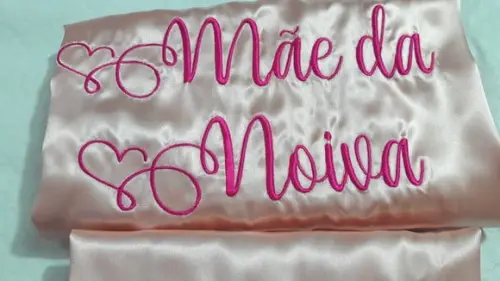 1 Robe Mãe Noiva Madrinha Casamento Hobby Roupão Bordado