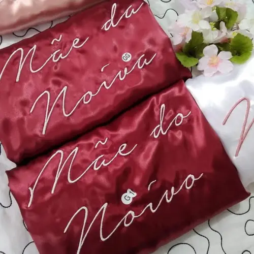 1 robe noiva roupão casamento madrinha mães marsala