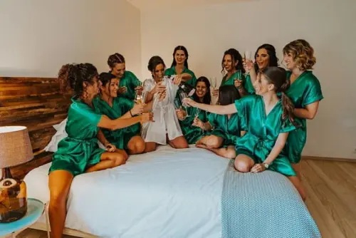 11 Robes Roupão Hobbe Cetim sem Bordado Casamento Noiva