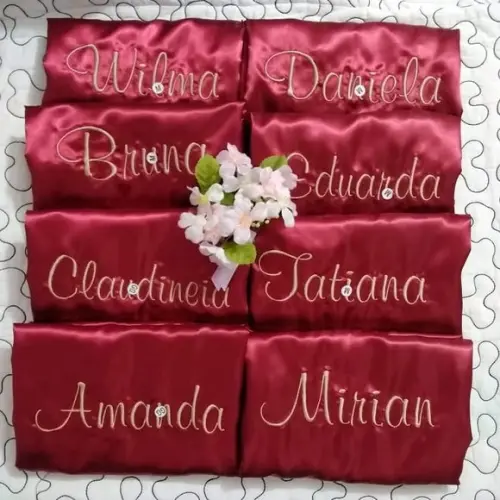 18 un Robes Cetim Bordado Personalizado Debutante Noiva
