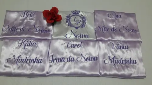 5 Robes Noiva Madrinha Lilas Roupão Brasão