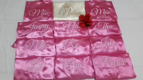 5 Robes Cetim Bordado Personalizado para Debutante 15 Anos