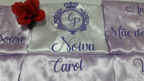 5 Robes Noiva Madrinha Lilas Roupão Brasão