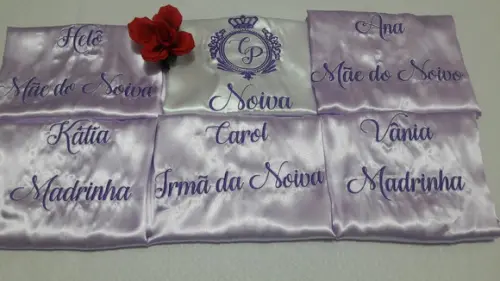 5 Robes Noiva Madrinha Lilas Roupão Brasão