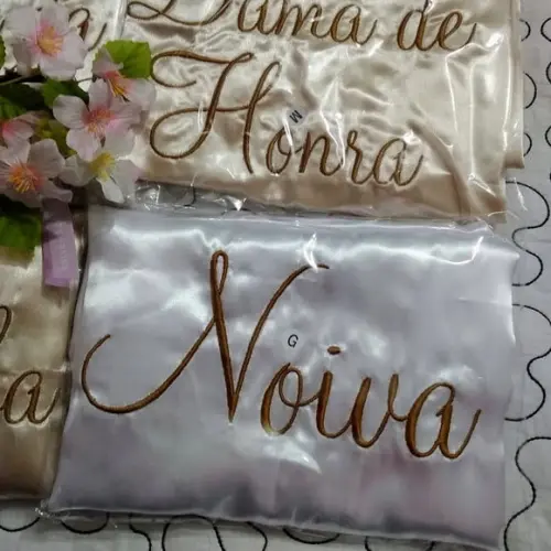 8 Robe Roupão Hobby Cetim Noiva Madrinha Nude/rosé Gold/ment