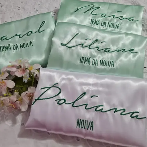 Kit 14 Robe Cetim Bordado Nude Rosê Gold Verde Menta